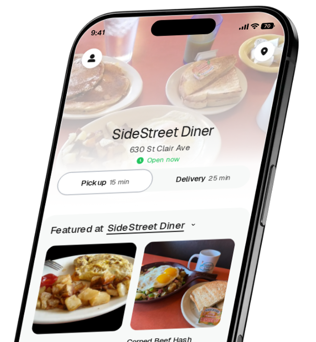 SideStreet Diner app preview
