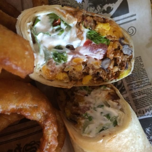 Vegetarian Black Bean Wrap.
